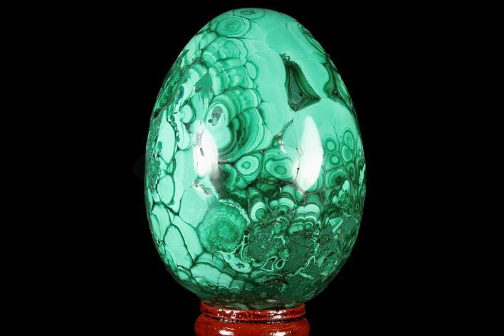 Stunning, Polished Malachite Egg - Congo #78916